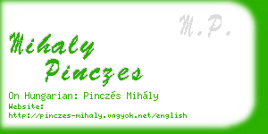mihaly pinczes business card