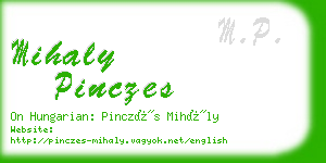 mihaly pinczes business card